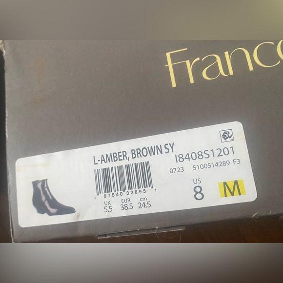 Franco Sarto L-amber Brown SY Ankle Boots womens size 8-NWT - Picture 3 of 3